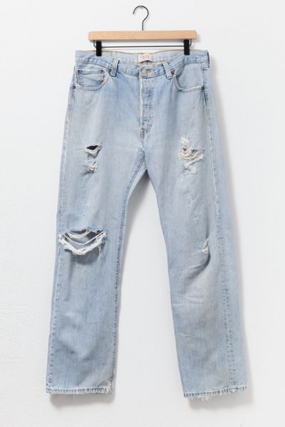 Vintage Y2K Levi’s® 501 Heavily Distressed Straight Leg Jeans