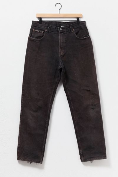 Vintage 1990s Calvin Klein Distressed Black Jeans