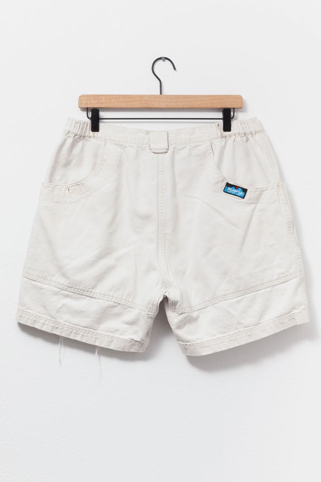 Vintage 1990s KAVU Distressed White Hiking Shorts #1