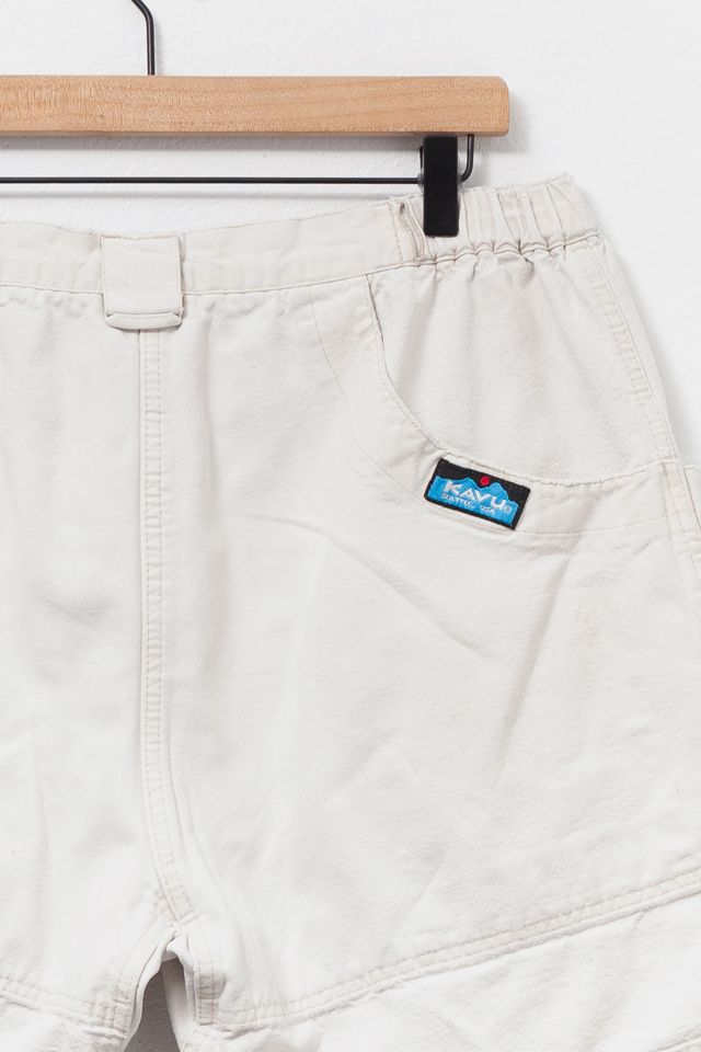 Vintage 1990s KAVU Distressed White Hiking Shorts #2