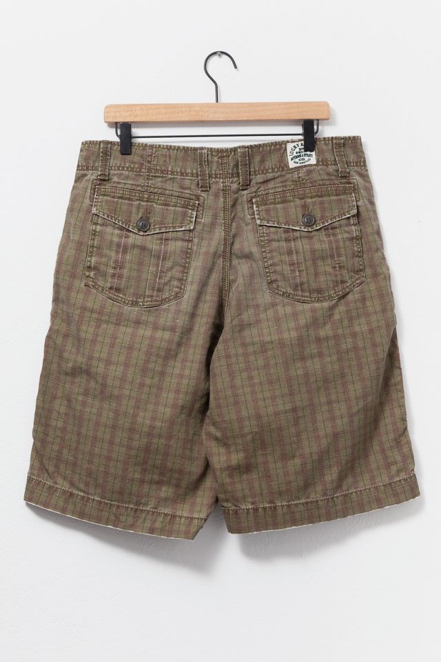 Vintage 1990s Lucky Brand Green Plaid Shorts #1