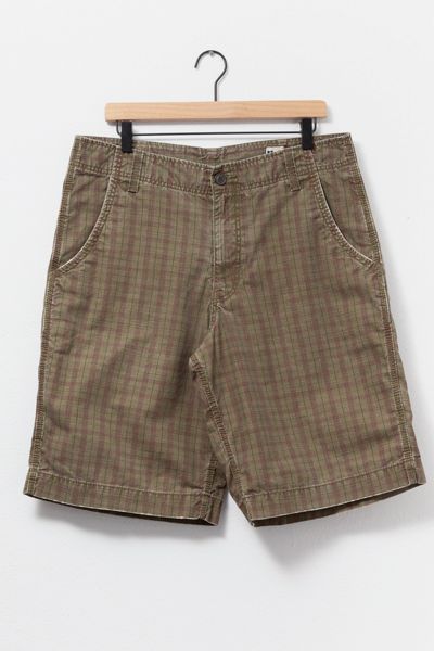 Vintage 1990s Lucky Brand Green Plaid Shorts