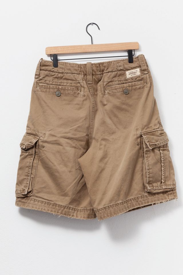 Vintage 1990s Heavyweight Brown Cotton Cargo Shorts #1