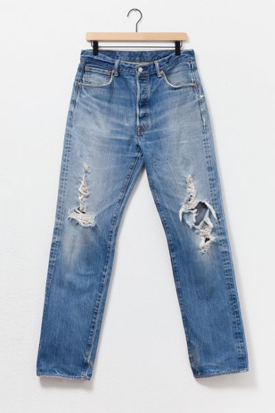 Vintage Y2K Levi’s® 501 Heavily Distressed Denim Jeans