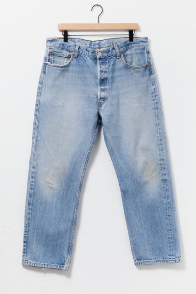 Vintage 1990s Levi’s® 501 Distressed Light Wash Denim Jeans
