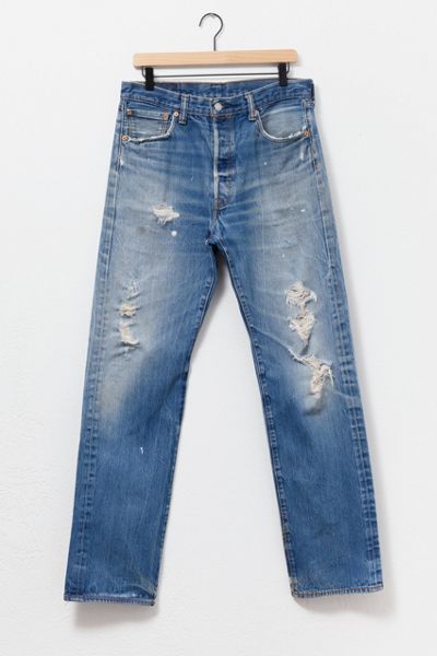 Vintage Y2K Levi’s® 501 Heavily Distressed Denim Jeans