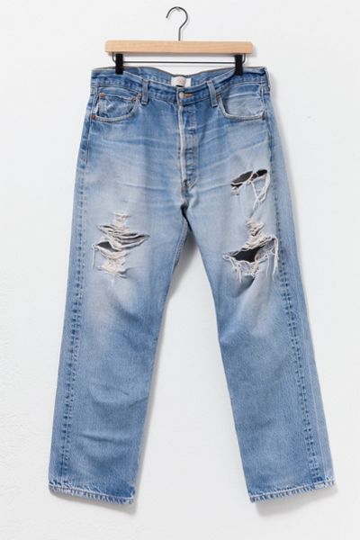 Vintage Y2K Levi’s® 501 Heavily Distressed Jeans