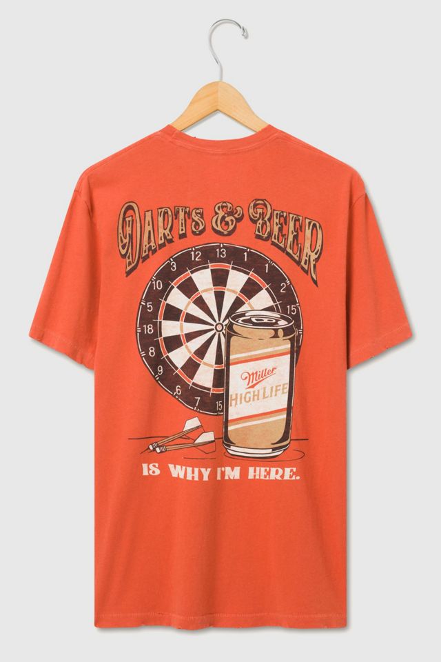 Junk Food Miller High Life Darts and Beer Vintage Tee #1