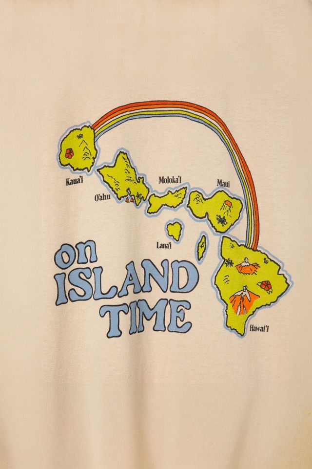 Junk Food On Island Time Hawaii Vintage Tee #3