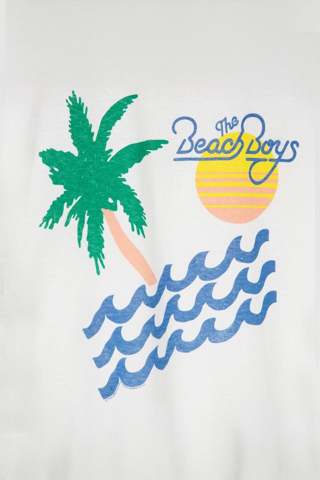 Junk Food Women's The Beach Boys Palm and Waves Vintage Tee #3
