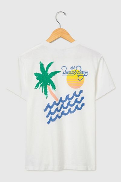 Junk Food Women's The Beach Boys Palm and Waves Vintage Tee