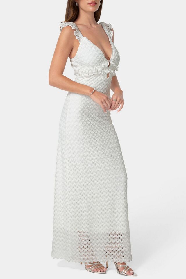 Bebe Lace Keyhole Maxi Dress #1