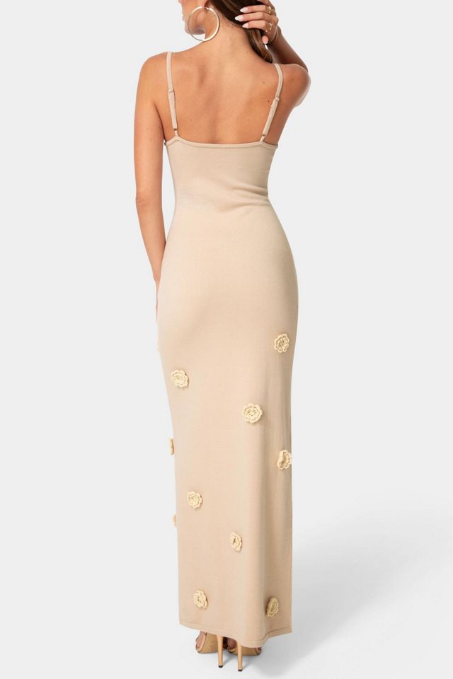 Bebe Floral Applique Crochet Maxi Dress #2