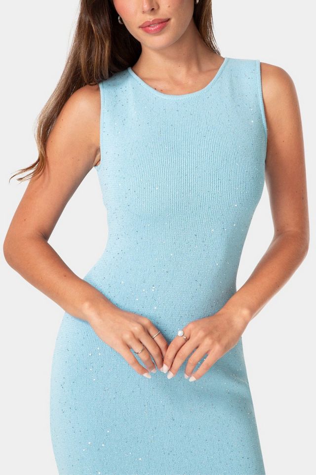 Bebe Boatneck Lurex Crochet Maxi Dress #1