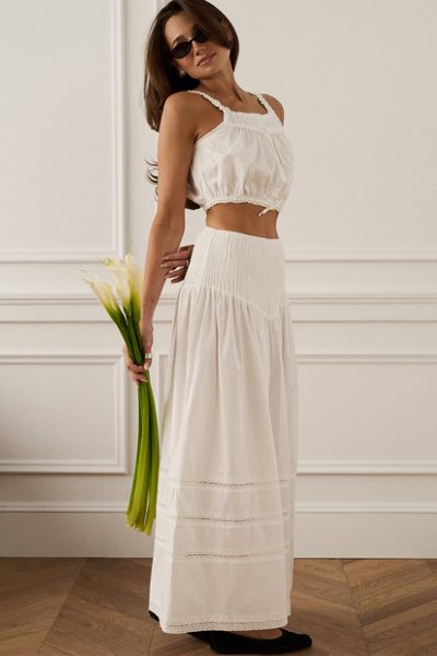 WeWoreWhat Smocked Maxi Skirt