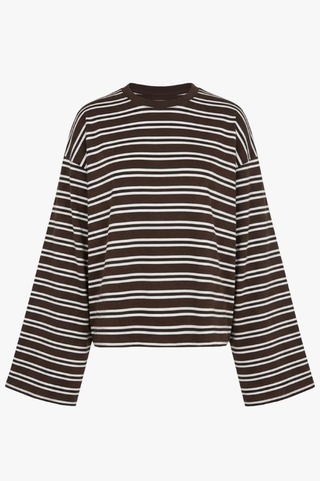 WeWoreWhat Boxy Oversized Striped Crew Neck Top #2