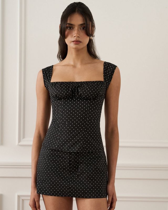 WeWoreWhat Cap Sleeve Ruched Cup Corset #1
