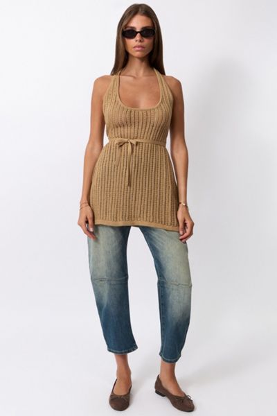 WeWoreWhat Crochet Halter Tunic