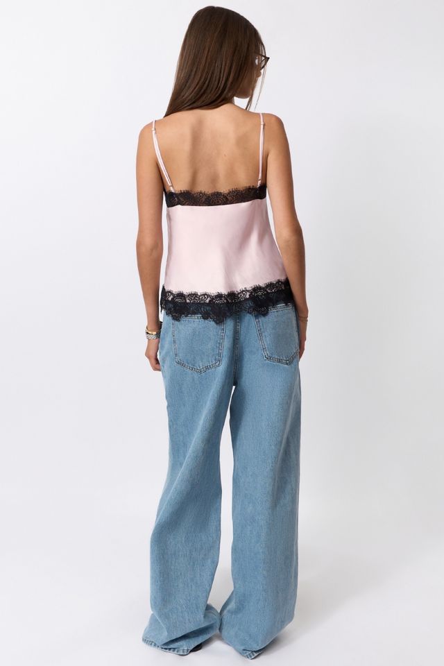 WeWoreWhat Lace Silk Cami Top #3