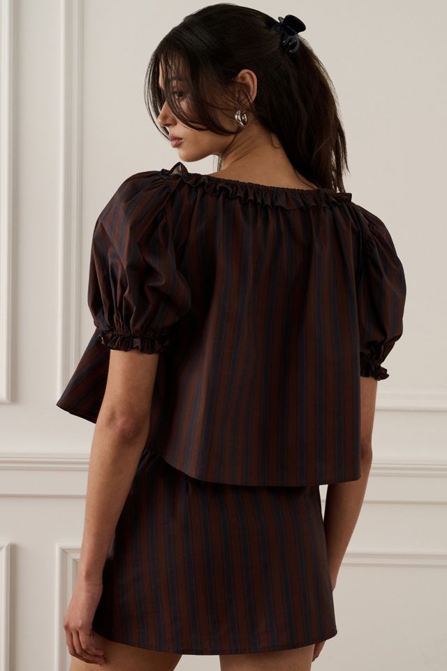 WeWoreWhat Puff Sleeve Button Up Top #2
