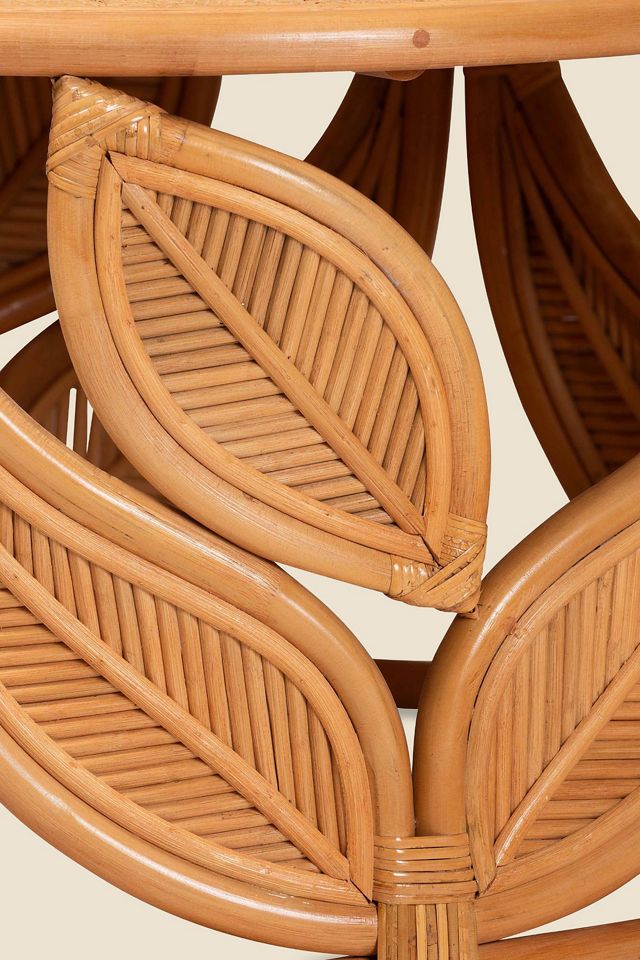 Flora Botanical Round Rattan Coffee Table #1