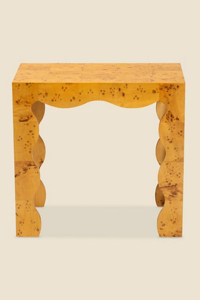 Rory Squiggle Burl Veneer Side Table