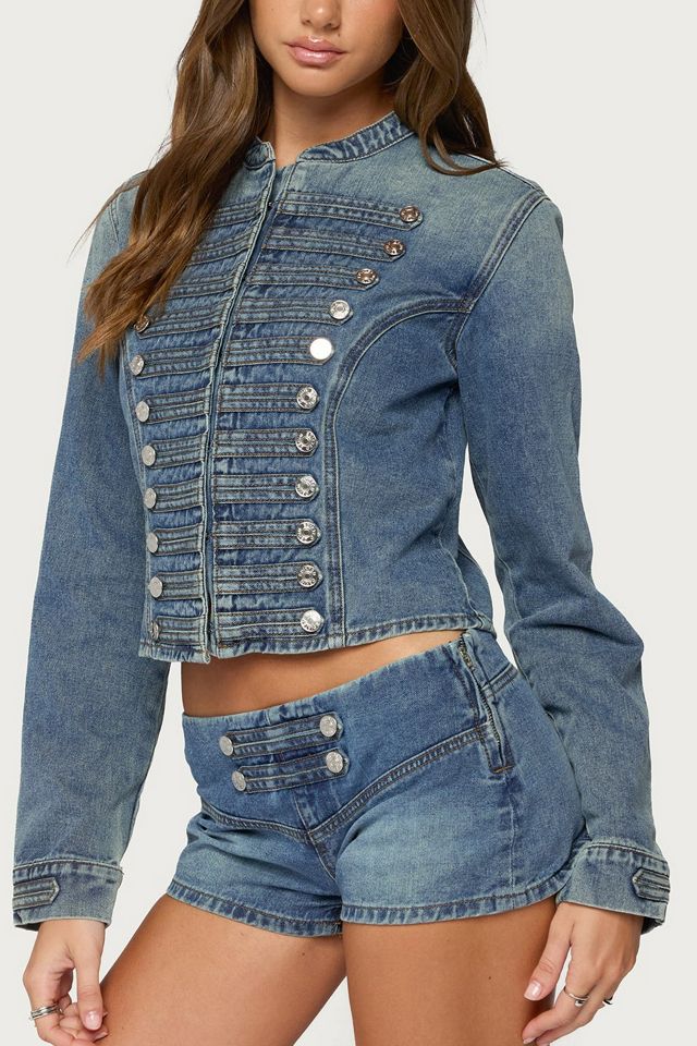 Edikted Jazzy Denim Napoleon Jacket #2
