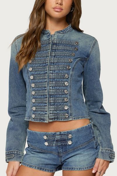 Edikted Jazzy Denim Napoleon Jacket