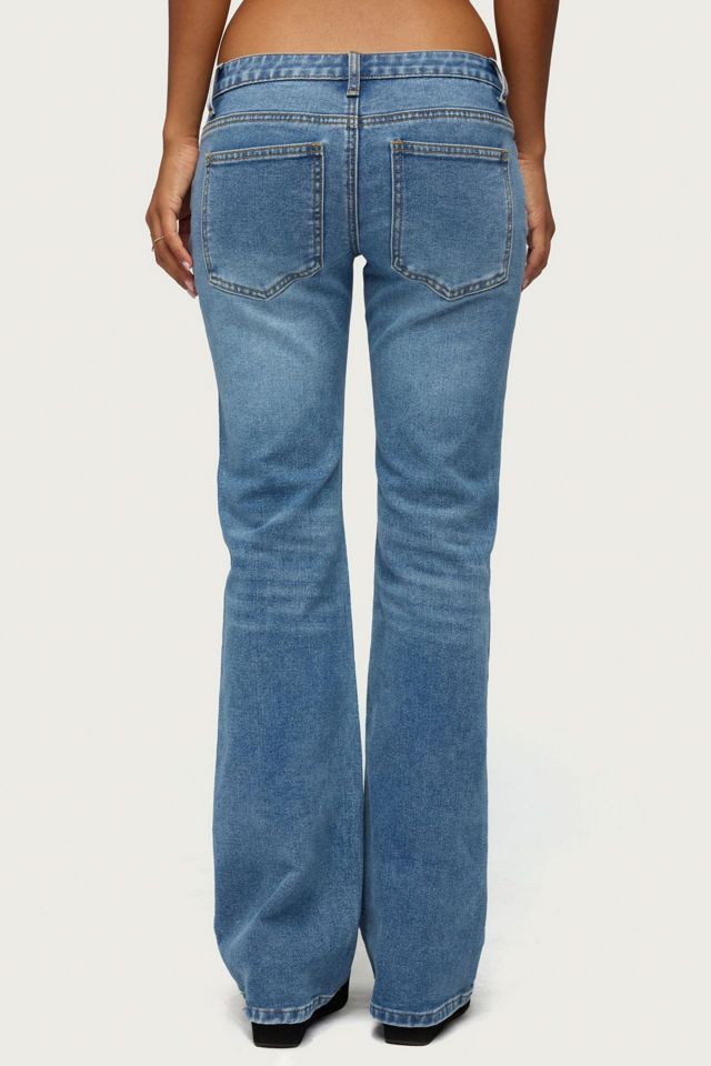 Edikted Anola Studded Low Rise Bootcut Jeans #4