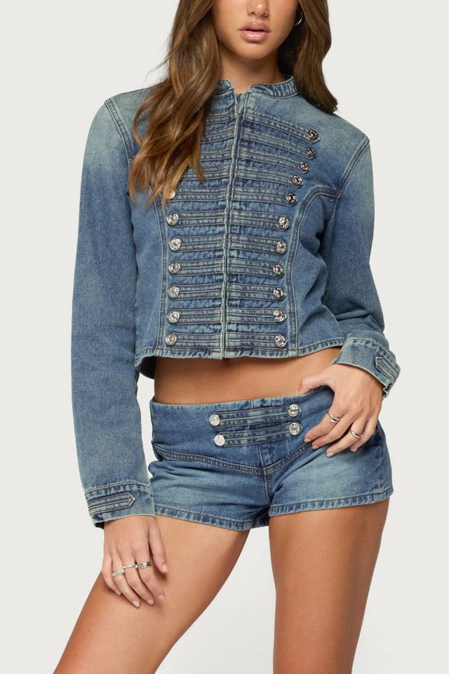 Edikted Jazzy Denim Naploeon Shorts #1