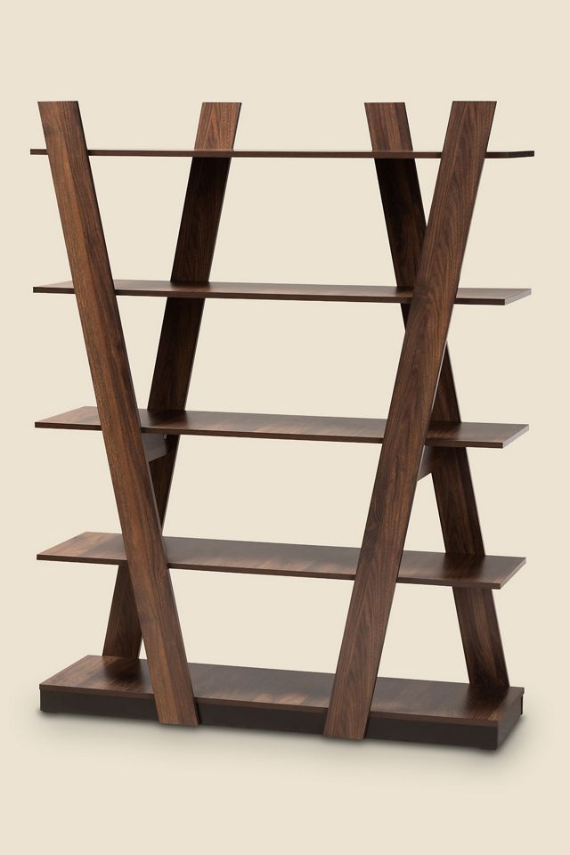 Sawyer 5-Tier Geometric Bookshelf #1