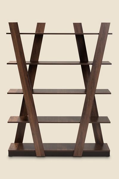 Sawyer 5-Tier Geometric Bookshelf