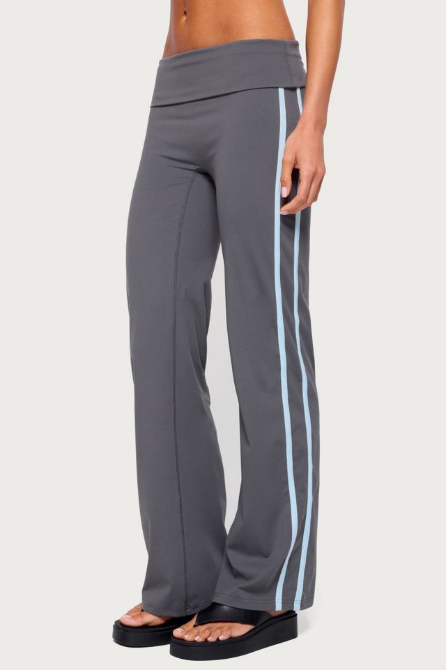 Edikted Anica Stripey Mid Rise Foldover Pants #2