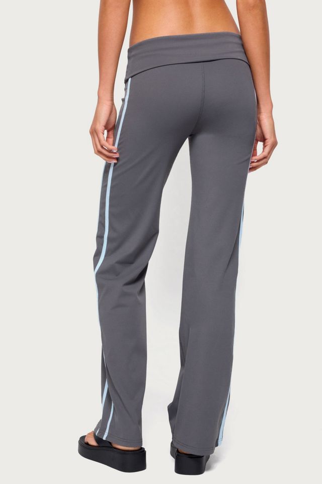 Edikted Anica Stripey Mid Rise Foldover Pants #4