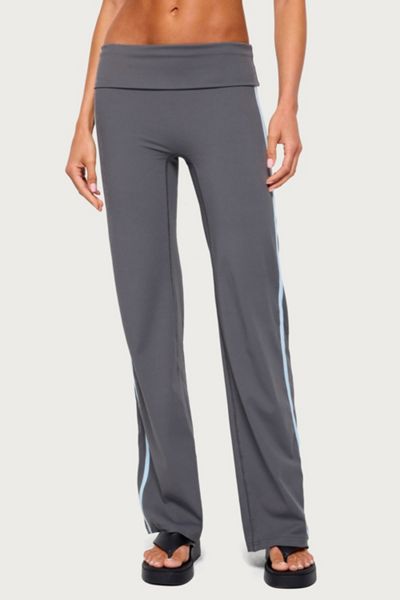 Edikted Anica Stripey Mid Rise Foldover Pants