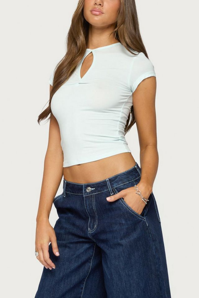 Edikted Posea Twist Keyhole Cutout T Shirt #3