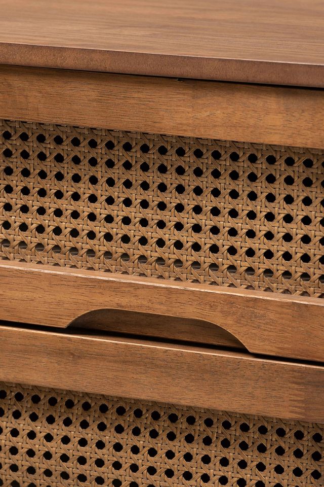 Skyler 2-Drawer Rattan Storage Nightstand #2