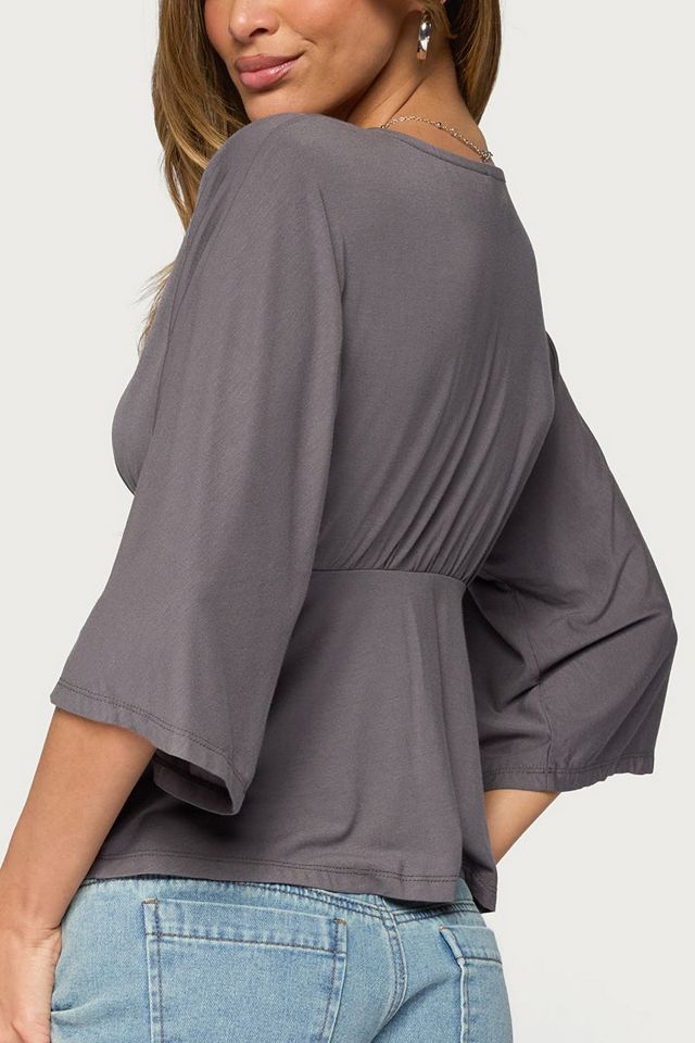 Edikted Kleoh V Neck Babydoll Top #4