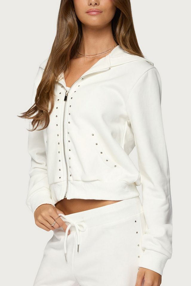 Edikted Enid Studded Zip Up Hoodie #2