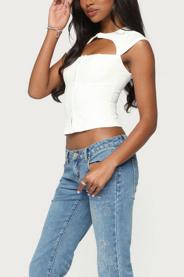 Edikted Dava Hook & Eye Cutout Corset #3