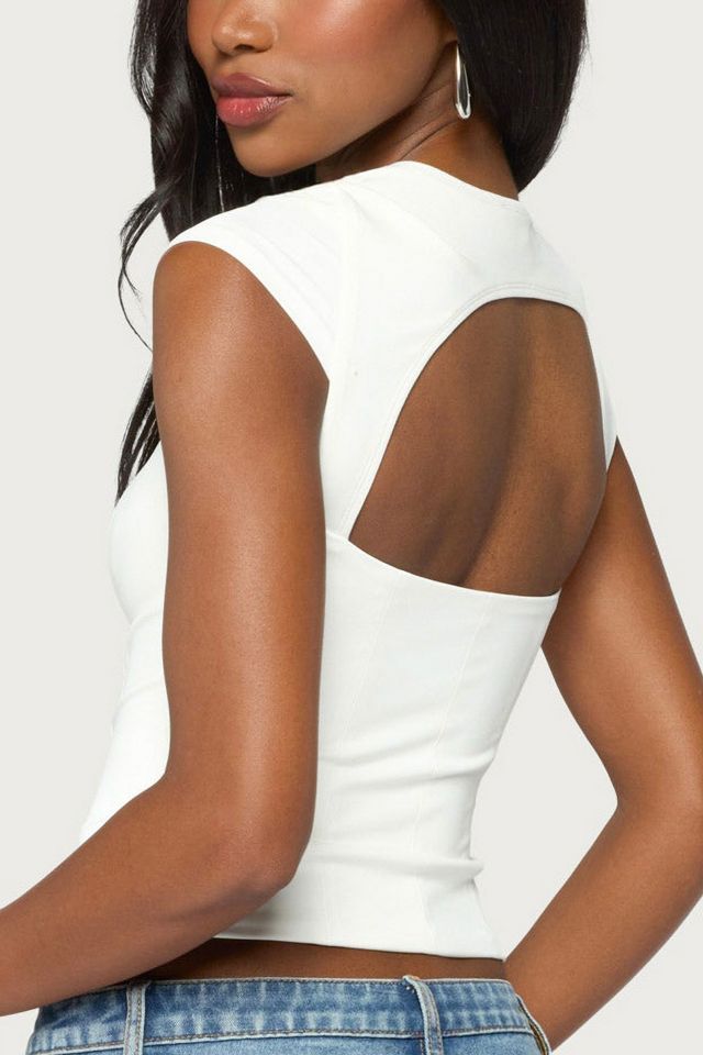 Edikted Dava Hook & Eye Cutout Corset #4