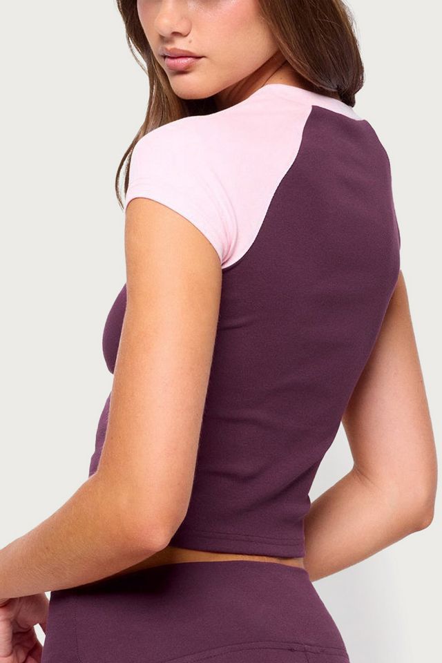 Edikted Anlie Contrast Raglan T Shirt #4