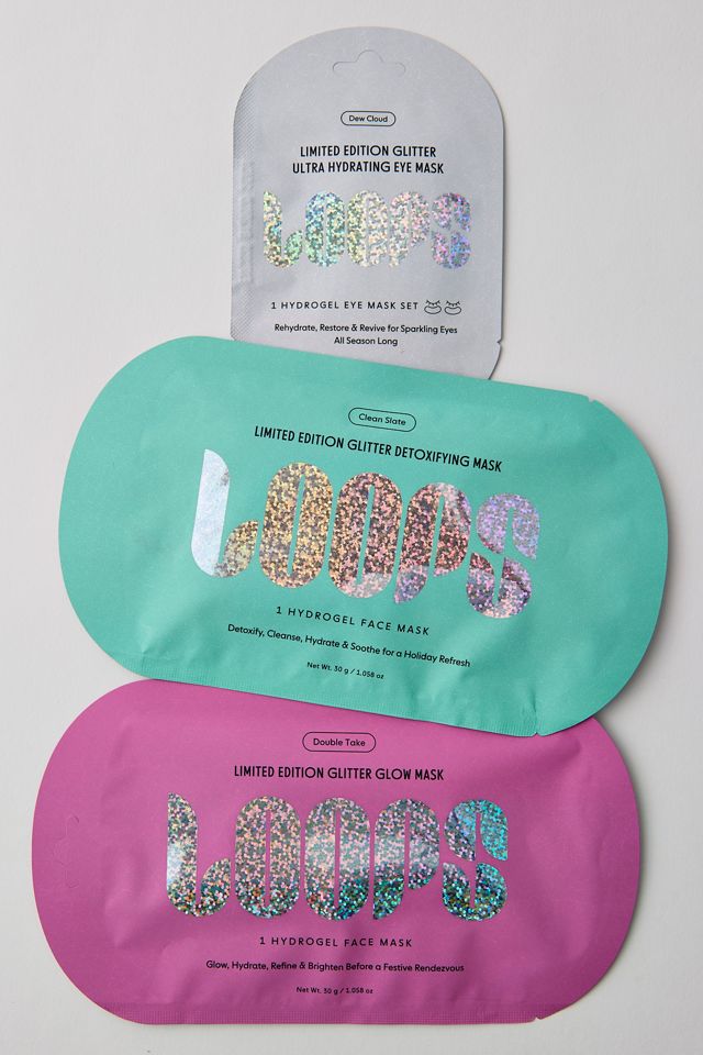 Loops Beauty Hydration Haven Hydrogel Glitter Mask Set #1