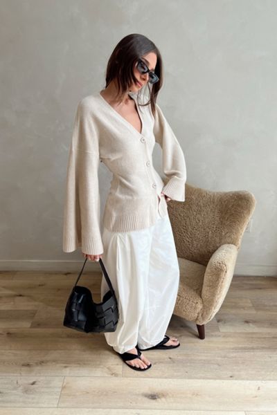 WeWoreWhat Cinched Waist Cardigan