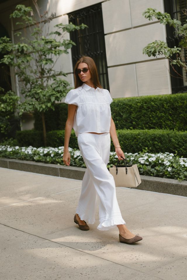 WeWoreWhat Ruffle Pull On Pant #1