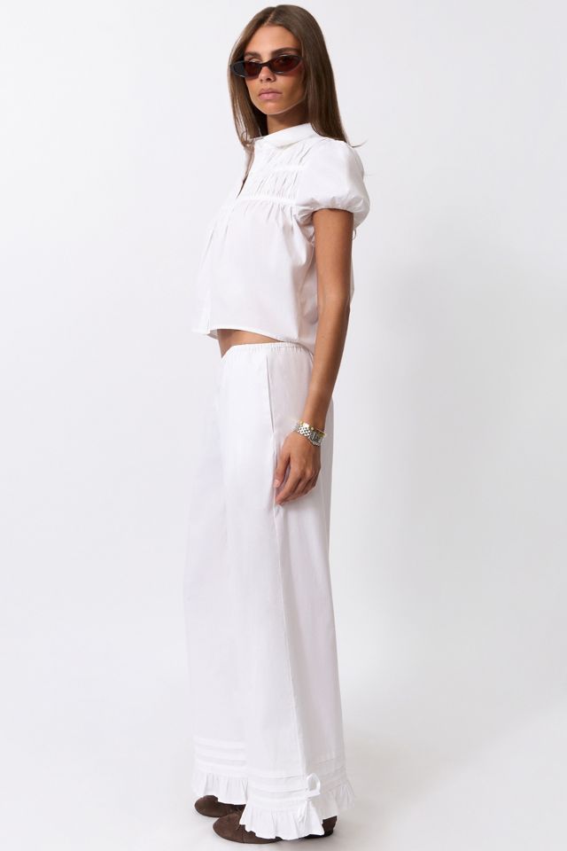 WeWoreWhat Ruffle Pull On Pant #2
