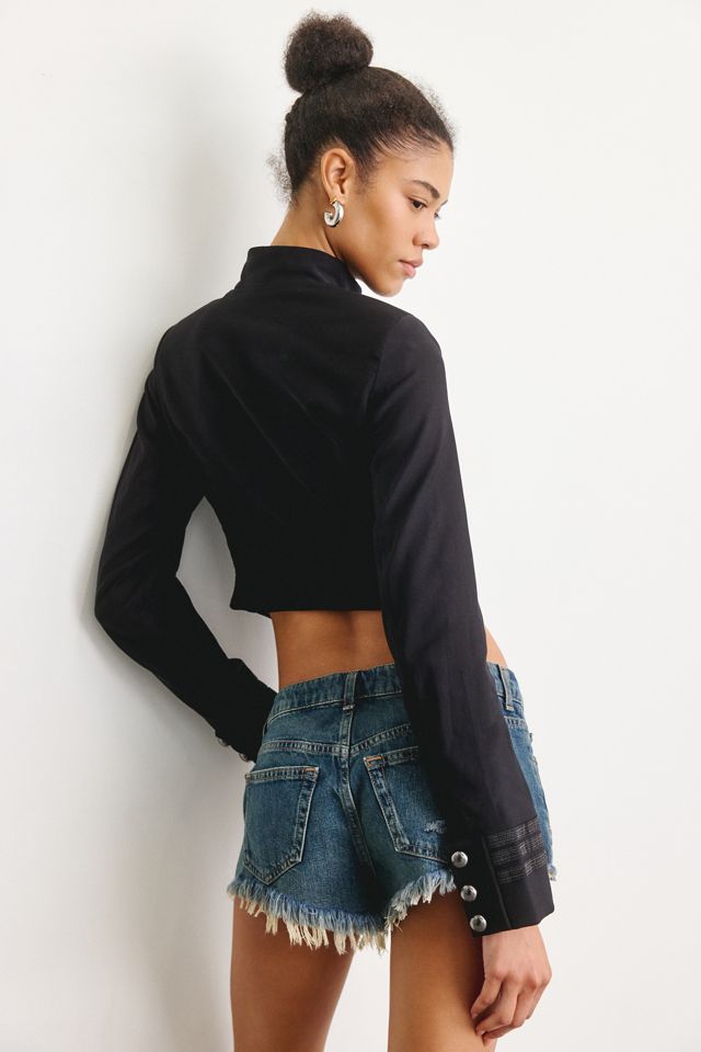 AFRM Gracelyn Cropped Band Jacket #3