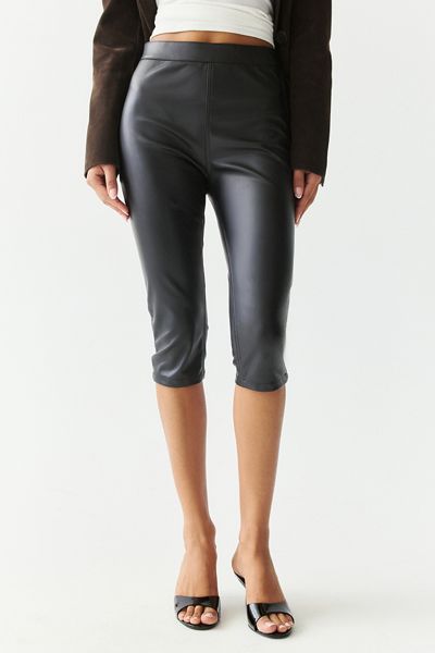 AFRM Calla Faux Leather Capri Pants
