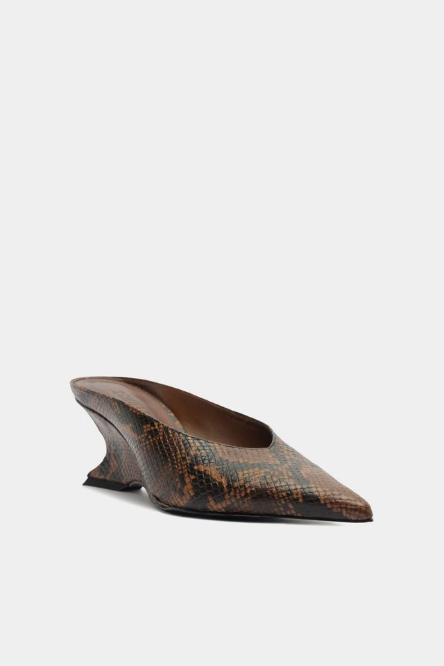 Schutz Siena Mid Mule Animal Print Pumps #1