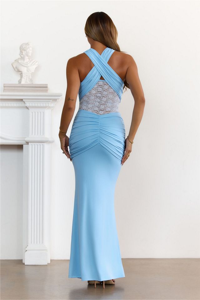 Hello Molly A Midnight Spell Lace Halter Maxi Dress #4